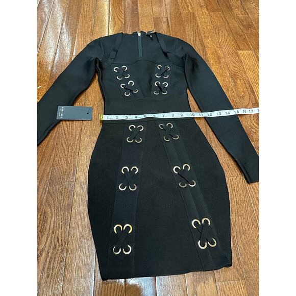 Marciano NWT Black XXS Bandage Bodycon Mini Dress - Picture 6 of 12